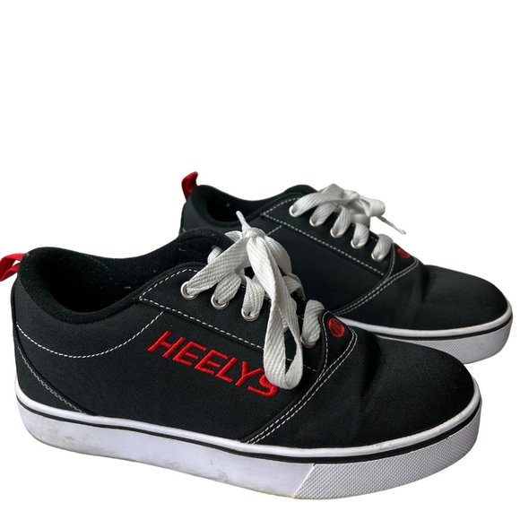 Heely Shoes Heelys Shoe Skate Youth 6 Black Red Tie No Wheels Y2k